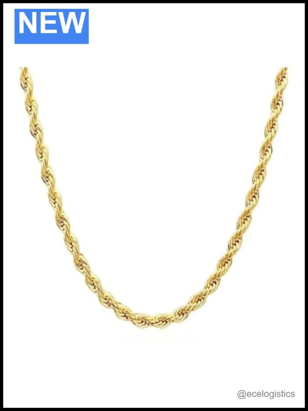 14K Solid Yellow Gold Rope Chain Necklace 2mm Diamond Cut Unisex Gift